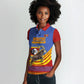 Eswatini Independence Day Women Polo Shirt Sable Antelope - Aloe Succulent - Flag Shield