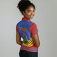 Eswatini Independence Day Women Polo Shirt Sable Antelope - Aloe Succulent - Flag Shield