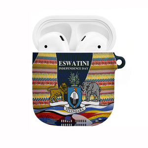 Eswatini Independence Day AirPods Case Freedom Pride - Lion Elephant - Strelitzia Flowers