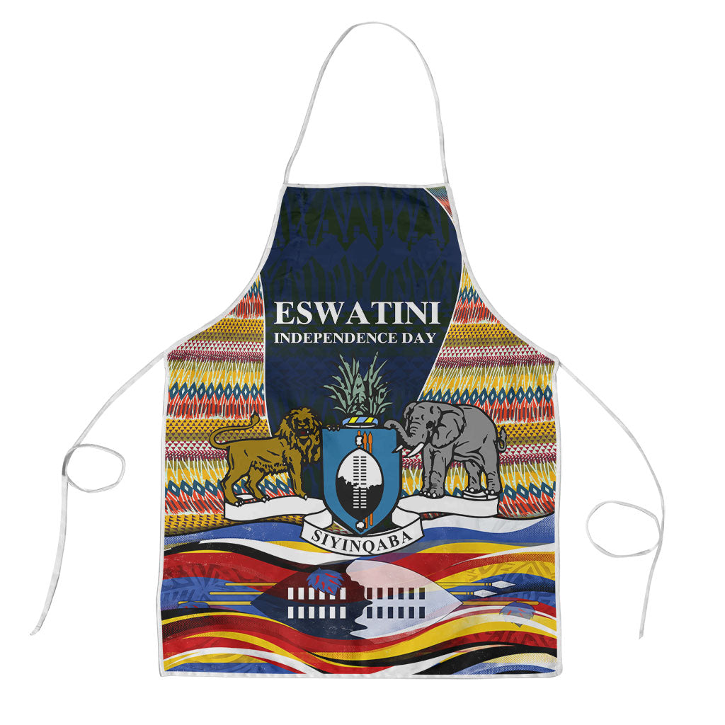 Eswatini Independence Day Apron Freedom Pride - Lion Elephant - Strelitzia Flowers