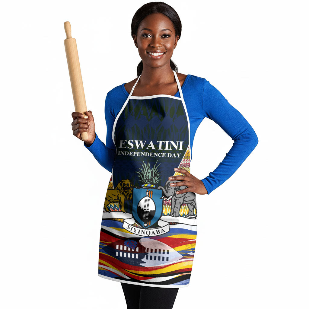 Eswatini Independence Day Apron Freedom Pride - Lion Elephant - Strelitzia Flowers
