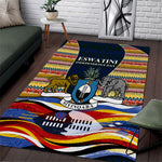 Eswatini Independence Day Area Rug Freedom Pride - Lion Elephant - Strelitzia Flowers