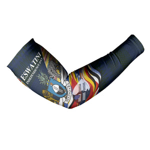 Eswatini Independence Day Arm Sleeves Freedom Pride - Lion Elephant - Strelitzia Flowers