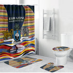Eswatini Independence Day Bathroom Set Freedom Pride - Lion Elephant - Strelitzia Flowers