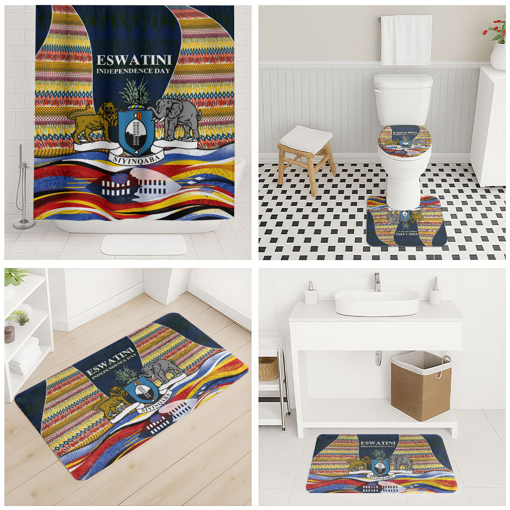 Eswatini Independence Day Bathroom Set Freedom Pride - Lion Elephant - Strelitzia Flowers
