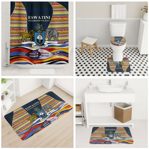 Eswatini Independence Day Bathroom Set Freedom Pride - Lion Elephant - Strelitzia Flowers