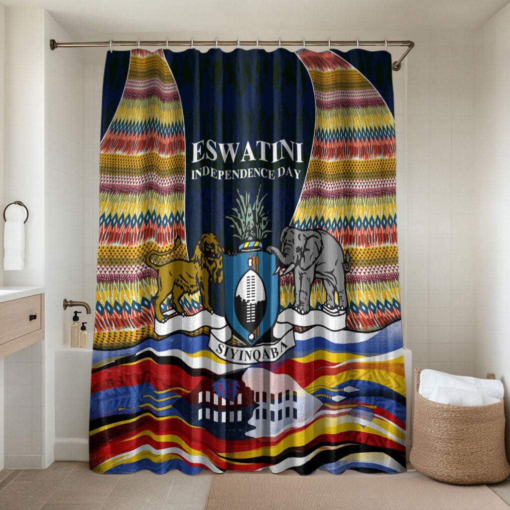 Eswatini Independence Day Bathroom Set Freedom Pride - Lion Elephant - Strelitzia Flowers