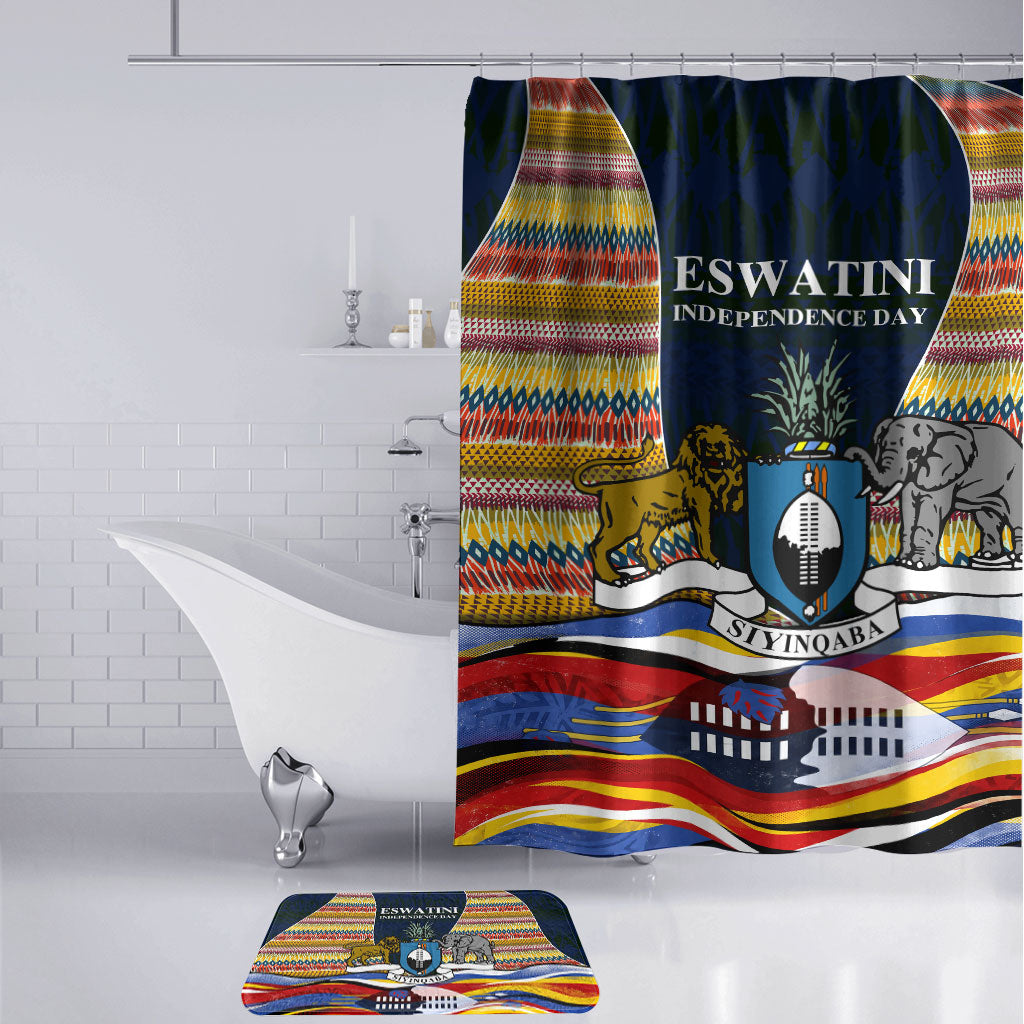 Eswatini Independence Day Bathroom Set Freedom Pride - Lion Elephant - Strelitzia Flowers