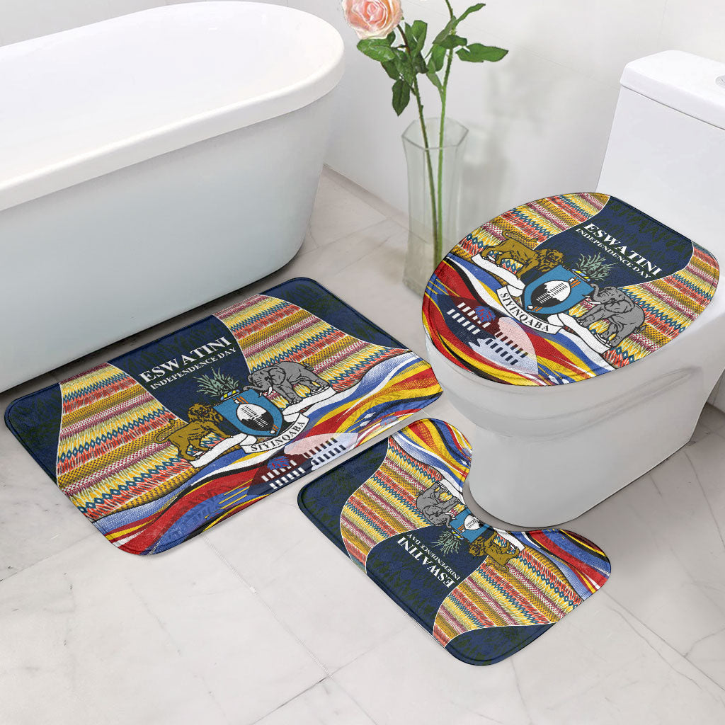 Eswatini Independence Day Bathroom Set Freedom Pride - Lion Elephant - Strelitzia Flowers