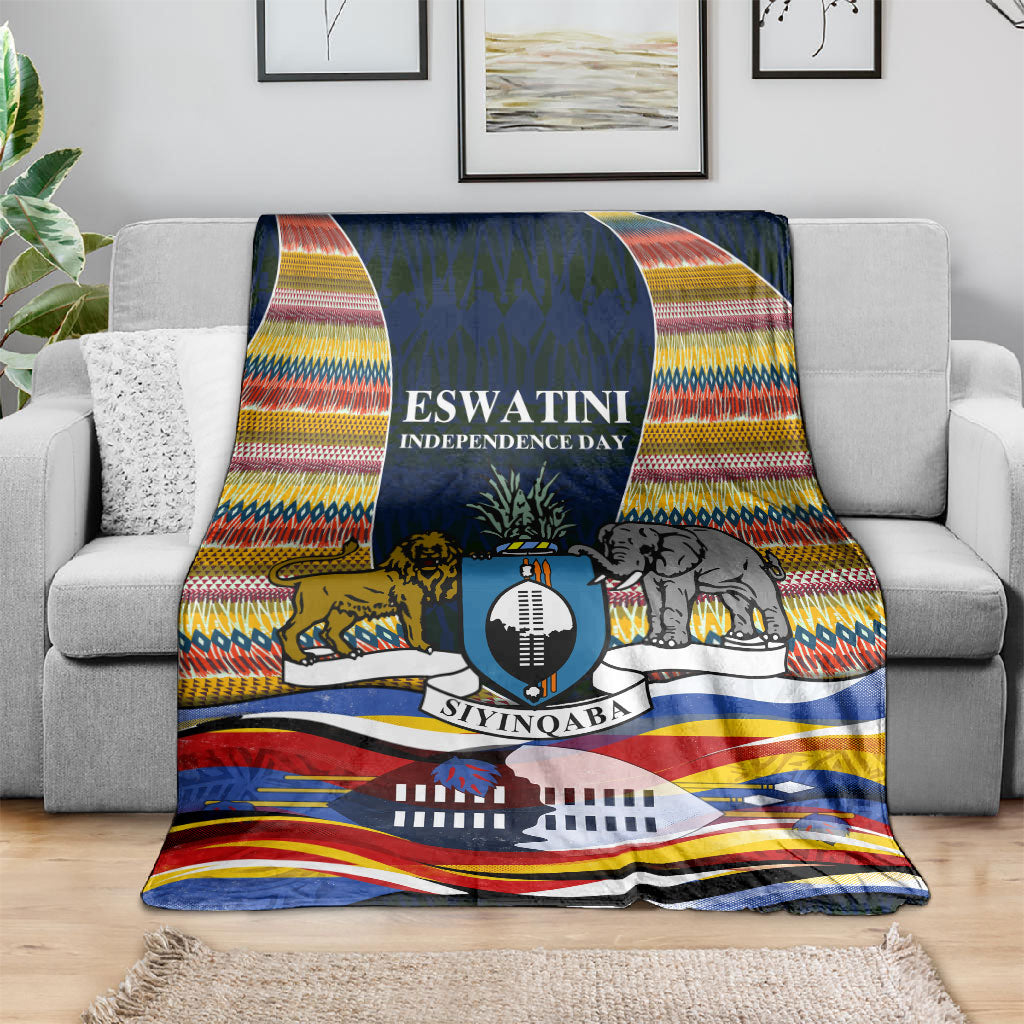 Eswatini Independence Day Blanket Freedom Pride - Lion Elephant - Strelitzia Flowers
