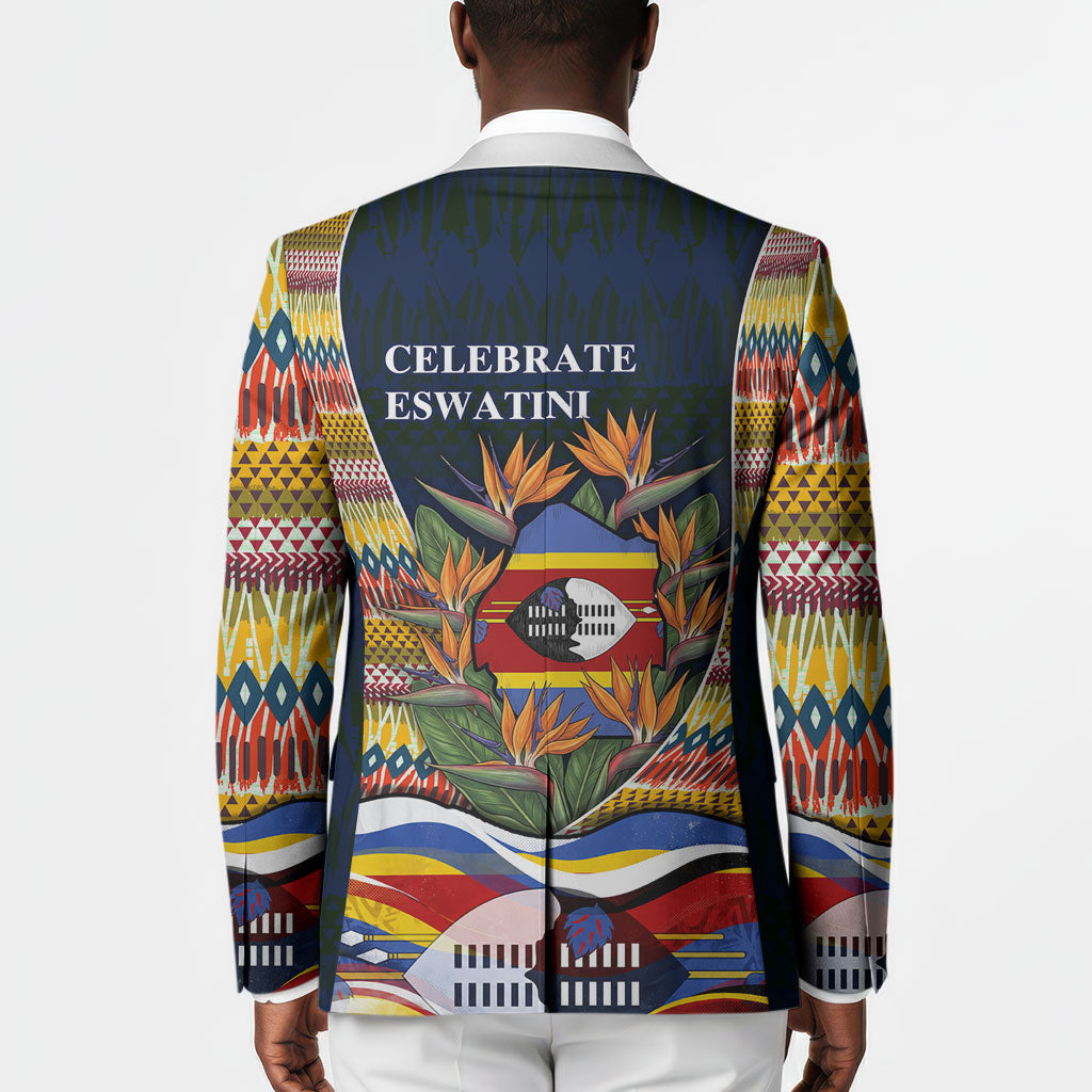 Eswatini Independence Day Blazer Freedom Pride - Lion Elephant - Strelitzia Flowers