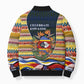 Eswatini Independence Day Bomber Puffer Jacket Freedom Pride - Lion Elephant - Strelitzia Flowers