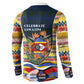 Eswatini Independence Day Button Sweatshirt Freedom Pride - Lion Elephant - Strelitzia Flowers