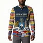 Eswatini Independence Day Button Sweatshirt Freedom Pride - Lion Elephant - Strelitzia Flowers