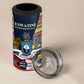 Eswatini Independence Day 4 in 1 Can Cooler Tumbler Freedom Pride - Lion Elephant - Strelitzia Flowers