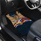 Eswatini Independence Day Car Mats Freedom Pride - Lion Elephant - Strelitzia Flowers