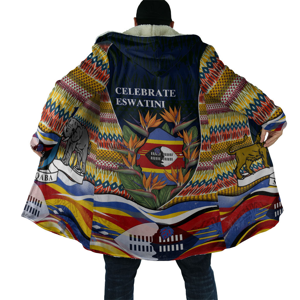 Eswatini Independence Day Cloak Freedom Pride - Lion Elephant - Strelitzia Flowers