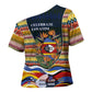 Eswatini Independence Day Cross Shoulder Shirt Freedom Pride - Lion Elephant - Strelitzia Flowers
