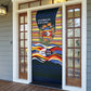 Eswatini Independence Day Door Cover Freedom Pride - Lion Elephant - Strelitzia Flowers