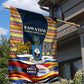 Eswatini Independence Day Garden Flag Freedom Pride - Lion Elephant - Strelitzia Flowers