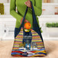 Eswatini Independence Day Grocery Bag Freedom Pride - Lion Elephant - Strelitzia Flowers