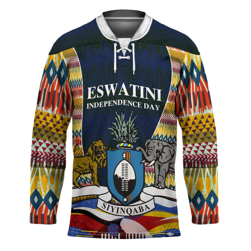 Eswatini Independence Day Hockey Jersey Freedom Pride - Lion Elephant - Strelitzia Flowers