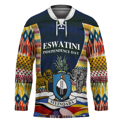 Eswatini Independence Day Hockey Jersey Freedom Pride - Lion Elephant - Strelitzia Flowers