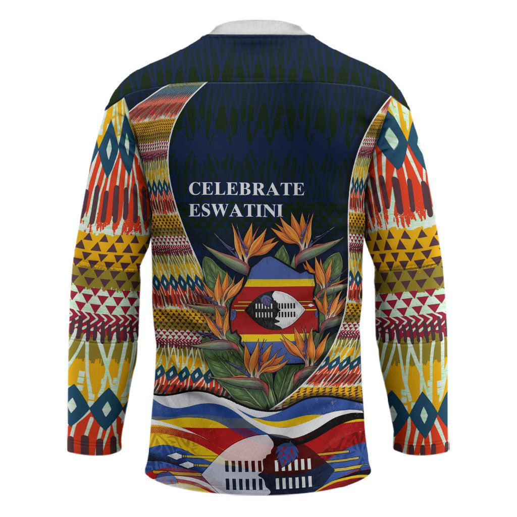 Eswatini Independence Day Hockey Jersey Freedom Pride - Lion Elephant - Strelitzia Flowers