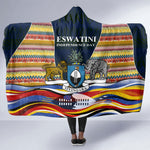 Eswatini Independence Day Hooded Blanket Freedom Pride - Lion Elephant - Strelitzia Flowers