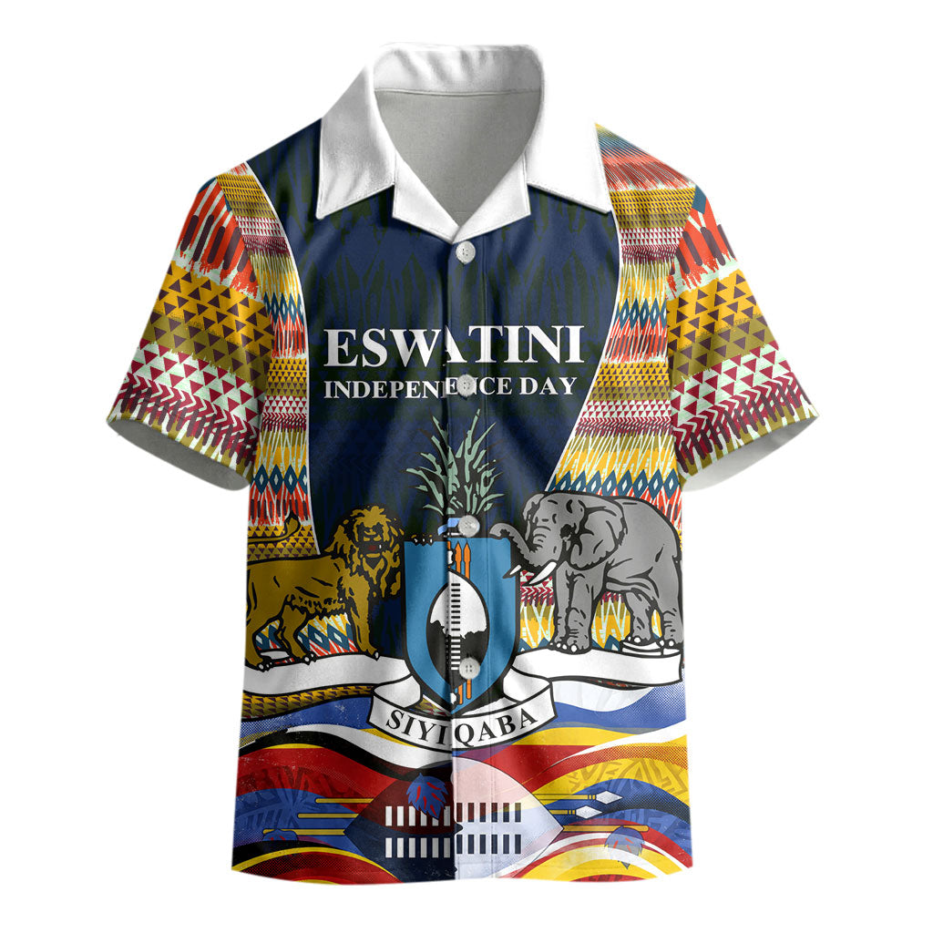 Eswatini Independence Day Kid Hawaiian Shirt Freedom Pride - Lion Elephant - Strelitzia Flowers