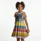 Eswatini Independence Day Kid Short Sleeve Dress Freedom Pride - Lion Elephant - Strelitzia Flowers