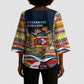 Eswatini Independence Day Kimono Sleeve Blouse Freedom Pride - Lion Elephant - Strelitzia Flowers