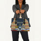 Eswatini Independence Day Leather Bag Freedom Pride - Lion Elephant - Strelitzia Flowers