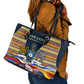 Eswatini Independence Day Leather Tote Bag Freedom Pride - Lion Elephant - Strelitzia Flowers