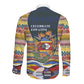 Eswatini Independence Day Long Sleeve Button Shirt Freedom Pride - Lion Elephant - Strelitzia Flowers