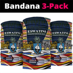 Eswatini Independence Day Neck Gaiter Freedom Pride - Lion Elephant - Strelitzia Flowers
