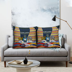 Eswatini Independence Day Pillow Cover Freedom Pride - Lion Elephant - Strelitzia Flowers