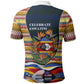 Eswatini Independence Day Polo Shirt Freedom Pride - Lion Elephant - Strelitzia Flowers