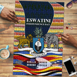 Eswatini Independence Day Puzzle Freedom Pride - Lion Elephant - Strelitzia Flowers