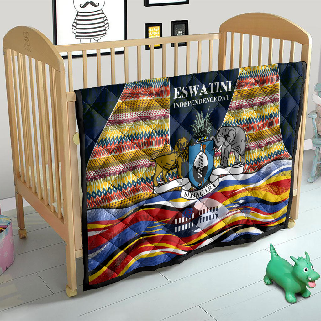 Eswatini Independence Day Quilt Freedom Pride - Lion Elephant - Strelitzia Flowers