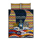 Eswatini Independence Day Quilt Bed Set Freedom Pride - Lion Elephant - Strelitzia Flowers