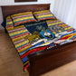 Eswatini Independence Day Quilt Bed Set Freedom Pride - Lion Elephant - Strelitzia Flowers