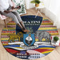 Eswatini Independence Day Round Carpet Freedom Pride - Lion Elephant - Strelitzia Flowers