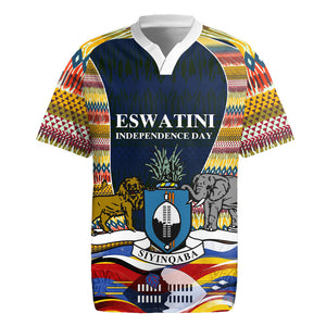 Eswatini Independence Day Rugby Jersey Freedom Pride - Lion Elephant - Strelitzia Flowers