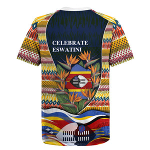 Eswatini Independence Day Rugby Jersey Freedom Pride - Lion Elephant - Strelitzia Flowers