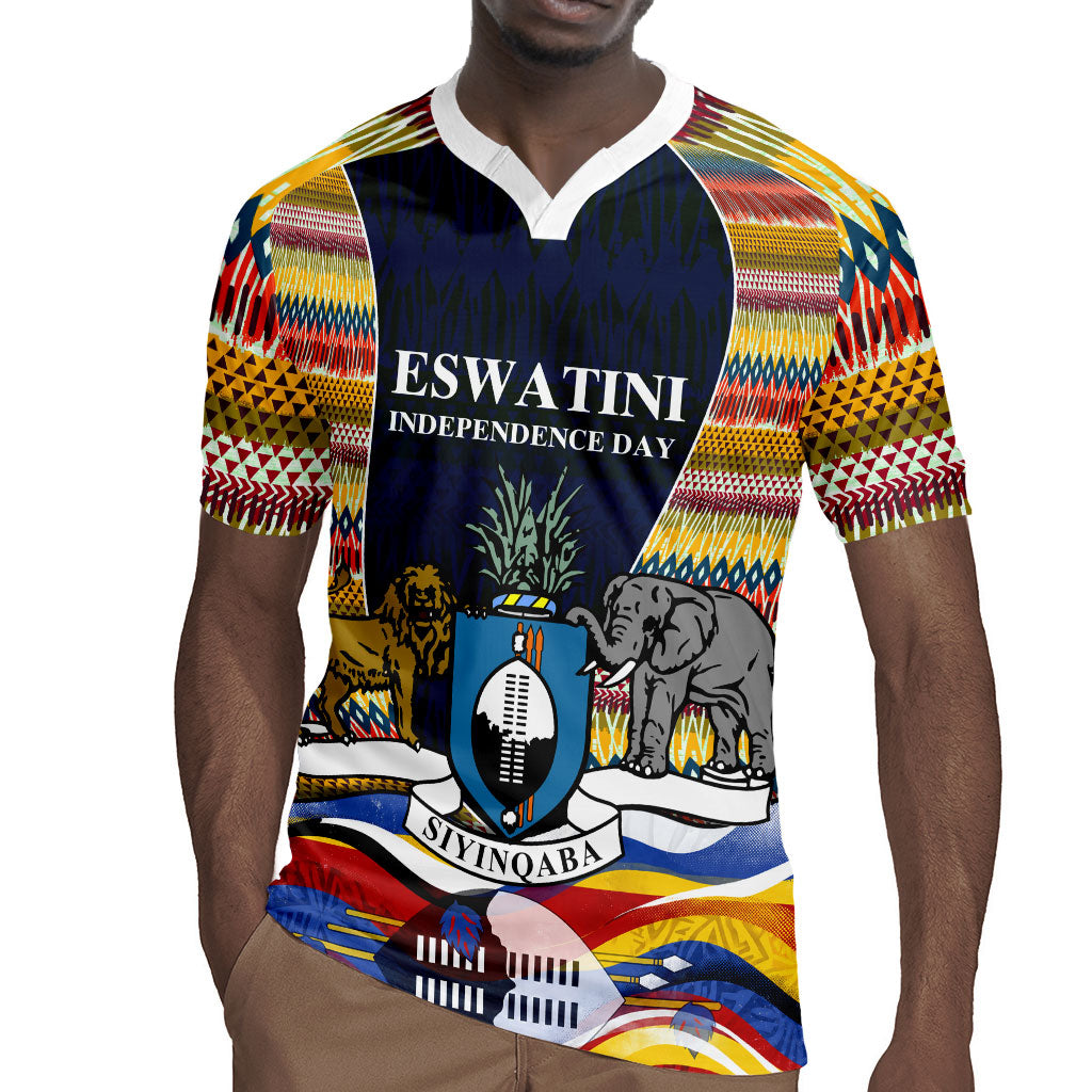 Eswatini Independence Day Rugby Jersey Freedom Pride - Lion Elephant - Strelitzia Flowers