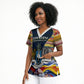 Eswatini Independence Day Scrub Top Freedom Pride - Lion Elephant - Strelitzia Flowers