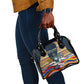 Eswatini Independence Day Shoulder Handbag Freedom Pride - Lion Elephant - Strelitzia Flowers