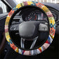 Eswatini Independence Day Steering Wheel Cover Freedom Pride - Lion Elephant - Strelitzia Flowers