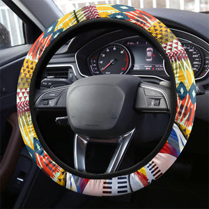 Eswatini Independence Day Steering Wheel Cover Freedom Pride - Lion Elephant - Strelitzia Flowers